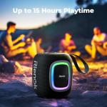 Waterproof Bluetooth Speaker with Lights and FM Radio