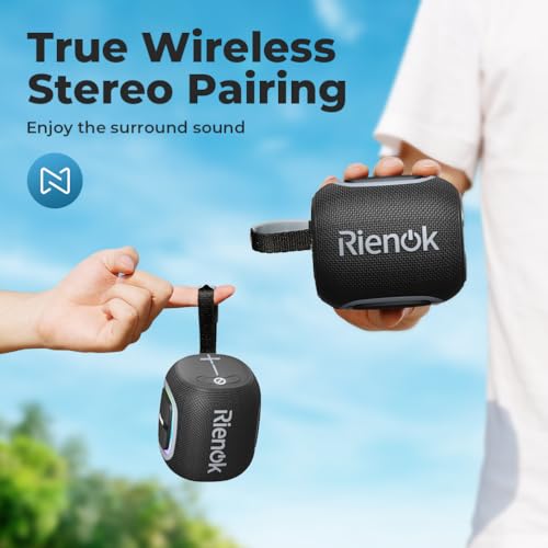 Waterproof Bluetooth Speaker with Lights and FM Radio