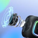 Waterproof Bluetooth Speaker with Lights and FM Radio