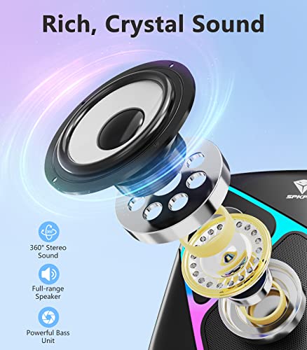 SPKPAL 2.1 RGB Desktop Speakers with Subwoofer