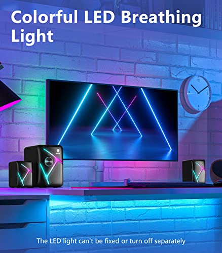 SPKPAL 2.1 RGB Desktop Speakers with Subwoofer