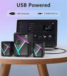 SPKPAL 2.1 RGB Desktop Speakers with Subwoofer
