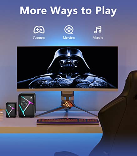SPKPAL 2.1 RGB Desktop Speakers with Subwoofer