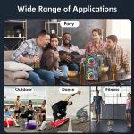 Portable 60W Bluetooth Speaker with Subwoofer and Lights