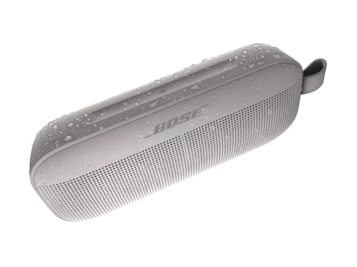 White Bose SoundLink Flex Portable Bluetooth Speaker, Waterproof