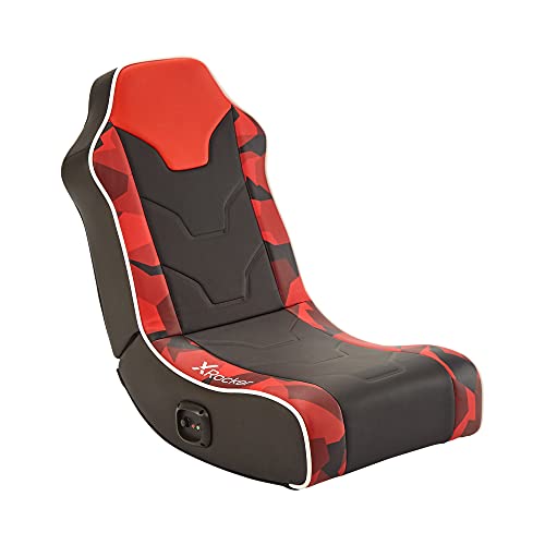 X-Rocker Hermes 2.0 Floor Rocker Speaker Chair - Racing Red
