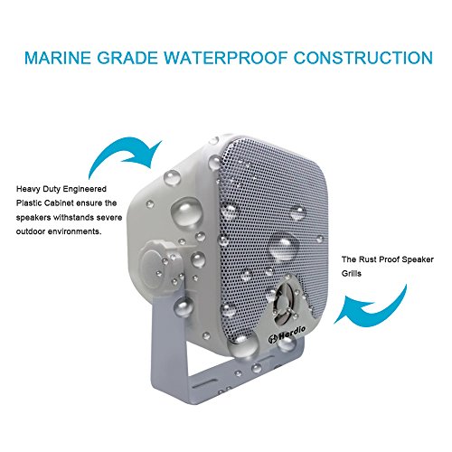 Herdio 120W Waterproof Mini Pod Speakers