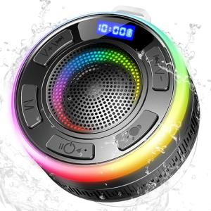 Waterproof Bluetooth Shower Speaker with LED Light Show