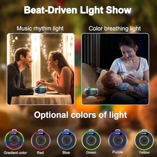 Waterproof Bluetooth Shower Speaker with LED Light Show