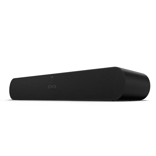 Compact Sonos Ray Soundbar - Blockbuster sound for movies, gaming