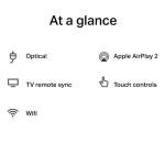 Compact Sonos Ray Soundbar - Blockbuster sound for movies, gaming