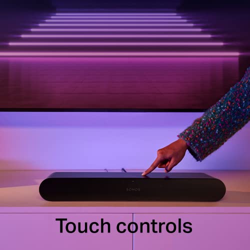 Compact Sonos Ray Soundbar - Blockbuster sound for movies, gaming