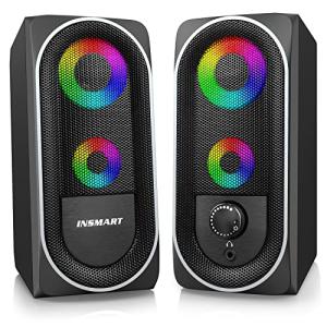 INSMART RGB Stereo Computer Speakers, USB Powered (5Wx2)