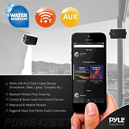 Waterproof Bluetooth Speaker - Pair of Wall/Ceiling Mount
