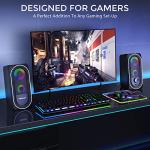 INSMART RGB Stereo Computer Speakers, USB Powered (5Wx2)