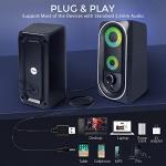 INSMART RGB Stereo Computer Speakers, USB Powered (5Wx2)