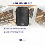 Weatherproof Power Dynamics 4x Black Outdoor Garden Speakers