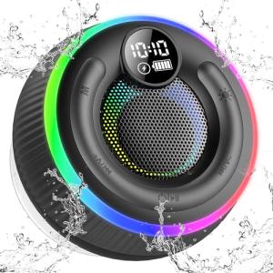 POMUIC Portable Bluetooth Shower Speaker, IPX7 Waterproof