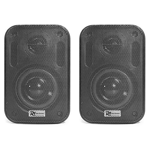 Weatherproof Power Dynamics 4x Black Outdoor Garden Speakers