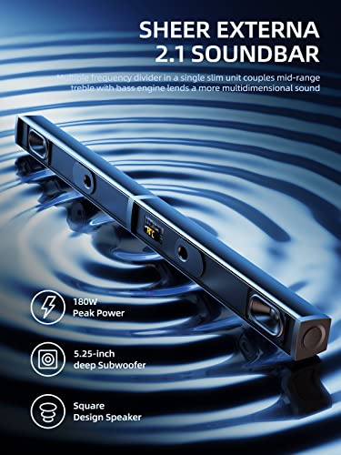 180W Detachable 2-in-1 Sound Bar with Subwoofer