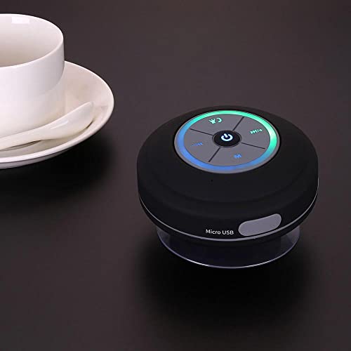 ISMMIK Wireless Bluetooth Speaker, Waterproof, Suction Cup, Black