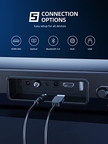 180W Detachable 2-in-1 Sound Bar with Subwoofer