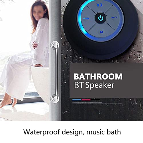 ISMMIK Wireless Bluetooth Speaker, Waterproof, Suction Cup, Black