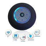 ISMMIK Wireless Bluetooth Speaker, Waterproof, Suction Cup, Black