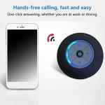 ISMMIK Wireless Bluetooth Speaker, Waterproof, Suction Cup, Black