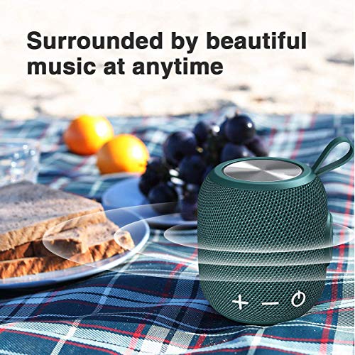 Portable Bluetooth Speaker with Rich Stereo Bass - Green