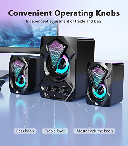 RGB Gaming LED PC Speakers with Subwoofer