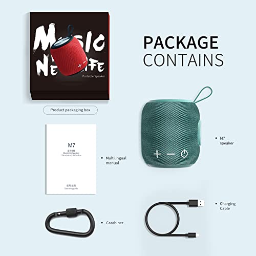 Portable Bluetooth Speaker with Rich Stereo Bass - Green