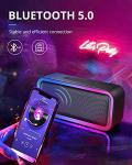 MEGUO RGB Lights Bluetooth Speaker, Portable & Waterproof
