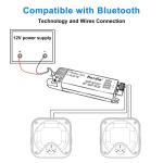 Herdio 120W Outdoor Bluetooth Speakers - Waterproof Black