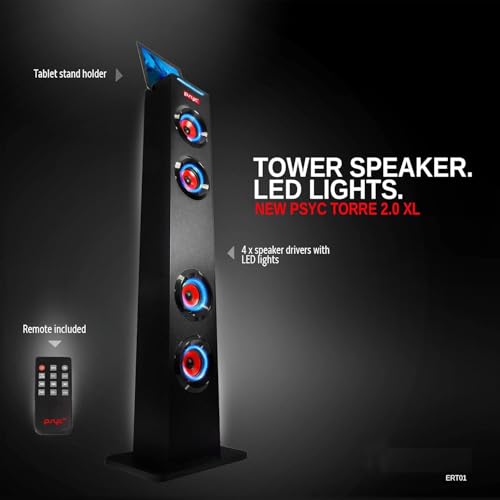 Sumvision PYSC LED Tower Speaker: Bluetooth, PC, Phone, Iphone, Ipad, Samsung