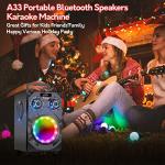 Powerful Bluetooth Speaker with Subwoofer and Colorful Lights