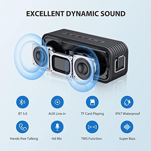 Portable 40W Bluetooth Speaker with Enhanced Bass