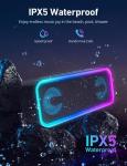 Powerful Portable Bluetooth Speaker with RGB Lights - 20W