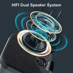 Herdio 120W Outdoor Bluetooth Speakers - Waterproof Black