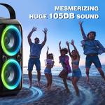 Powerful 80W Bluetooth Speaker - LED Lights, 24H Playtime