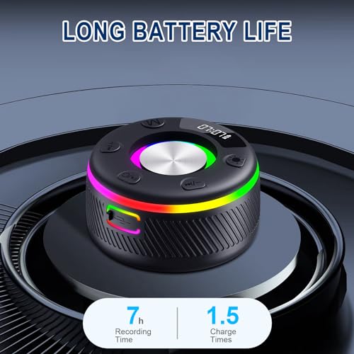 Waterproof Bluetooth Shower Speaker with HD Sound and RGB Light