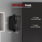 Outdoor Weatherproof Mini Box Speakers - Black (2 pcs)