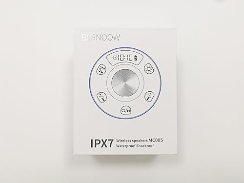 Waterproof Bluetooth Shower Speaker with HD Sound and RGB Light