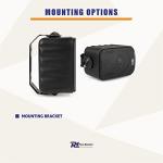 Weatherproof Wall Speakers - Black, Outdoor, 3 Inch