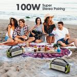 W-KING Bluetooth Speakers, 50W Portable Outdoor Speaker