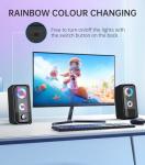 Bazivve RGB Gaming Speaker for Desktop, USB & 3.5mm