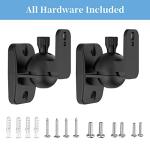 Adjustable Speaker Wall Mounts - Pair, Black