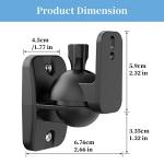 Adjustable Speaker Wall Mounts - Pair, Black