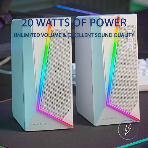 Mars Gaming MS7W: RGB Bluetooth Speakers, 20W