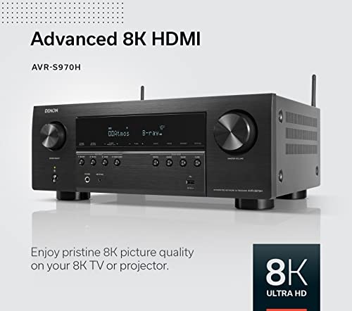 Denon 8K AV Receiver with Dolby Atmos, Alexa & Bluetooth